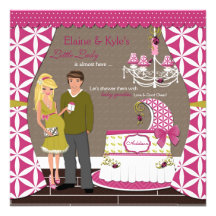 Petites invitations de baby shower de Madame Girl 