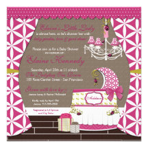 Petites invitations de baby shower de Madame Girl