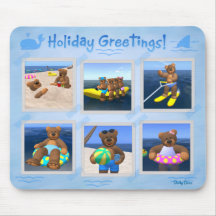 Petites salutations de vacances d'ours tapis de souris