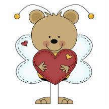 petits adorables gaffent l'ours tenant un coeur d' photos en relief