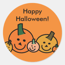 Petits autocollants heureux de Halloween de citrou