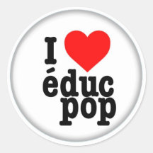 Petits Autocollants / Stickers I love educ pop