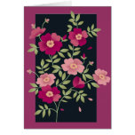 Petits bouquets roses - carte de voeux