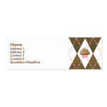 Petits gâteaux à motifs de losanges cartes de visite personnelles