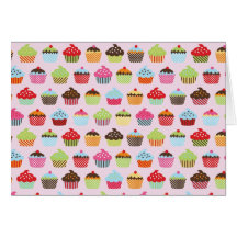 Petits gâteaux mignons cartes de vœux