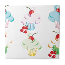 Petits gâteaux mignons en pastel carreaux en céramique