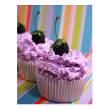 Petits gâteaux pourpres carte postale