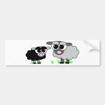 Petits moutons noirs mignons et moutons de BigGray Adhésif Pour Voiture