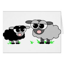 Petits moutons noirs mignons et moutons de BigGray Cartes De Vœux