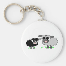 Petits moutons noirs mignons et moutons de BigGray Porte-clé