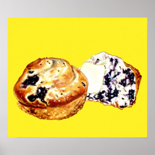 Petits pains de myrtille affiche
