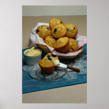 Petits pains de myrtille posters