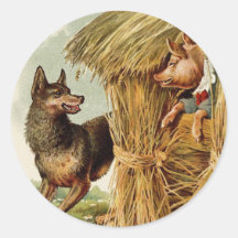 Petits porcs du cru trois ; Grands mauvais loup et Adhésif Rond