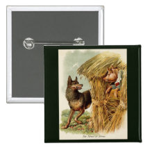 Petits porcs du cru trois ; Grands mauvais loup et Pin's Avec Agrafe