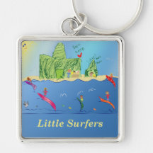 Petits surfers Keychain Porte-clef
