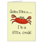 Petits T-shirts et cadeaux de crabe Carte De Vœux