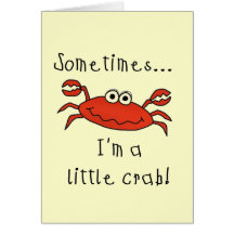 Petits T-shirts et cadeaux de crabe Carte De Vœux