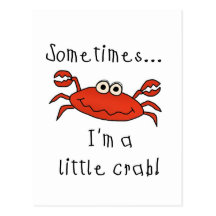 Petits T-shirts et cadeaux de crabe Carte Postale