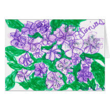 Pétunias Carte De Vœux