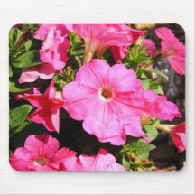 Pétunias roses tapis de souris