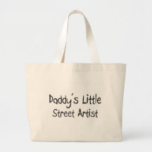 Peu d'artiste de la rue du papa sac de toile