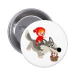 Peu de capuchon rouge et l'insigne de bouton de lo badges publicitaires