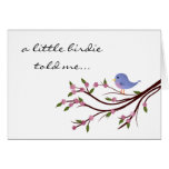 Peu de carte d'anniversaire de birdie