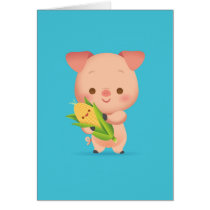 Peu de carte pour notes porcin cartes