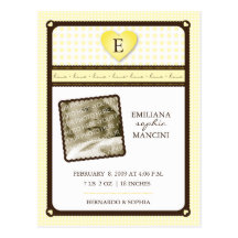 Peu de faire-part de naissance de renoncule d'amou carte postale