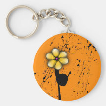 peu de fleur jaune porte-clef