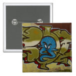Peu de graffiti bleu de fantôme badges avec agrafe