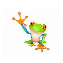 Peu de grenouille d'arbre carte postale