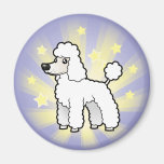 Peu d'étoile standard/coupe de chiot caniche de mi aimants pour réfrigérateur