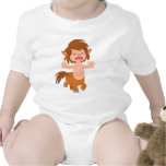 Peu d'habillement de bébé de centaure de bande des t-shirts