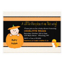 Peu d'invitations de baby shower de Halloween de c