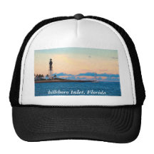 Phare au coucher du soleil casquettes