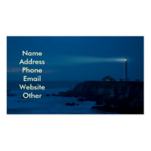 Phare aux cartes de visite de nuit cartes de visite professionnelles