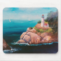 Phare brillant Mousepad de point Tapis De Souris