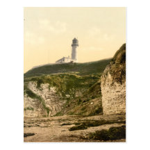 Phare chez Flamborough, Yorkshire, Angleterre Carte Postale