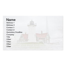 Phare dans la neige carte de visite
