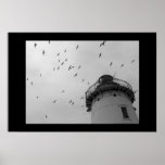 Phare de Cleveland et copie de guerre biologique d Affiche