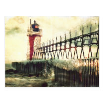 Phare du sud du Michigan d'asile cartes postales
