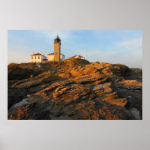 Phare Jamestown Île de Rhode de Beavertail Affiche