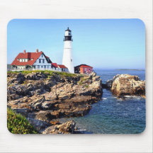 Phare principal de Portland, cap Elizabeth, Maine, Tapis De Souris