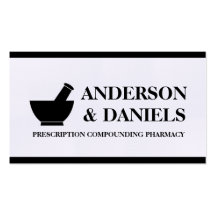 Pharmacien composant le pilon de mortier de pharma cartes de visite personnelles