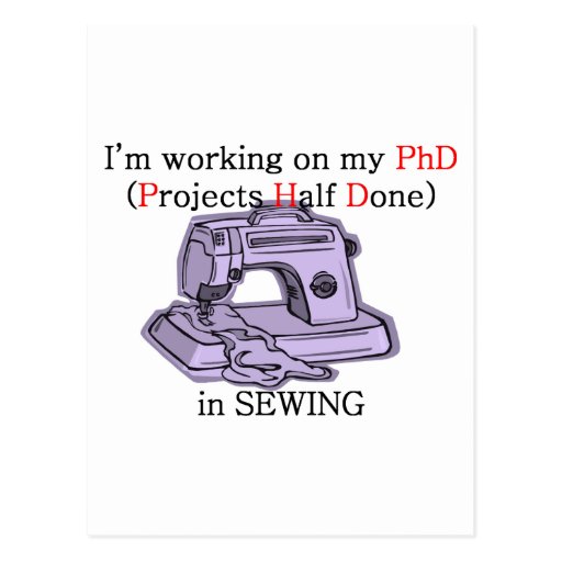 PhD de couture Carte Postale