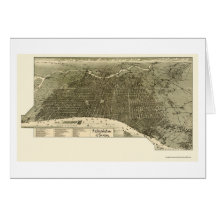 Philadelphie, carte panoramique de PA - 1887
