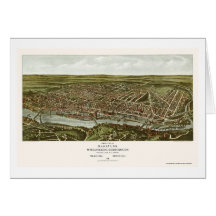 Philadelphie, carte panoramique de PA - 1907