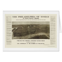 Philadelphie, carte panoramique de PA - 1908