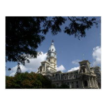 Philadelphie, carte postale d'hôtel de ville de PA